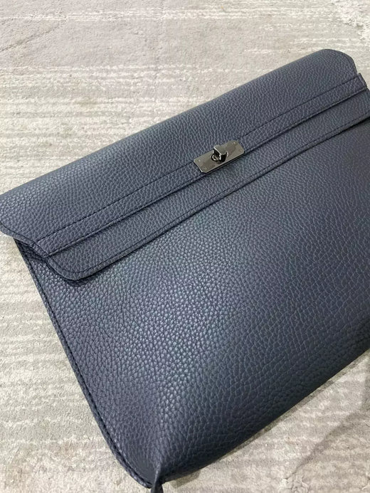Envelope de couro PU para mulheres, embreagem vermelha, bolsa feminina, padrão de lichia, bolsas de mão simples, vermelho