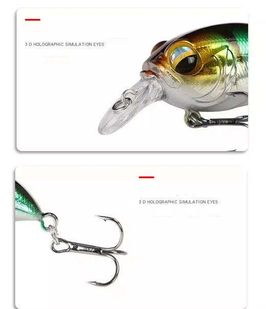 38mm 8g topwater mini crankbait isca de pesca flutuante wobbler isca dura artificial para pique walleye baixo plástico swimbait enfrentar
