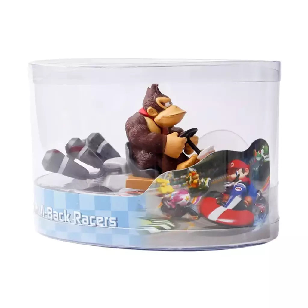 Super mario puxar para trás carro verde yoshi burro kong bowser luigi sapo princesa pêssego figura de ação juguetes anime jogo boneca