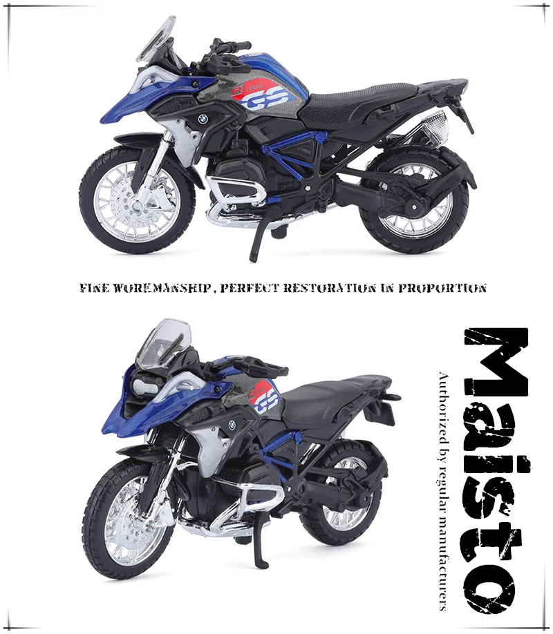 Maisto 1:18 bmw 1250gs r ninet scrambler tanque de combustível liga modelo da motocicleta genuíno estático diecast modelo colecionável presente brinquedo