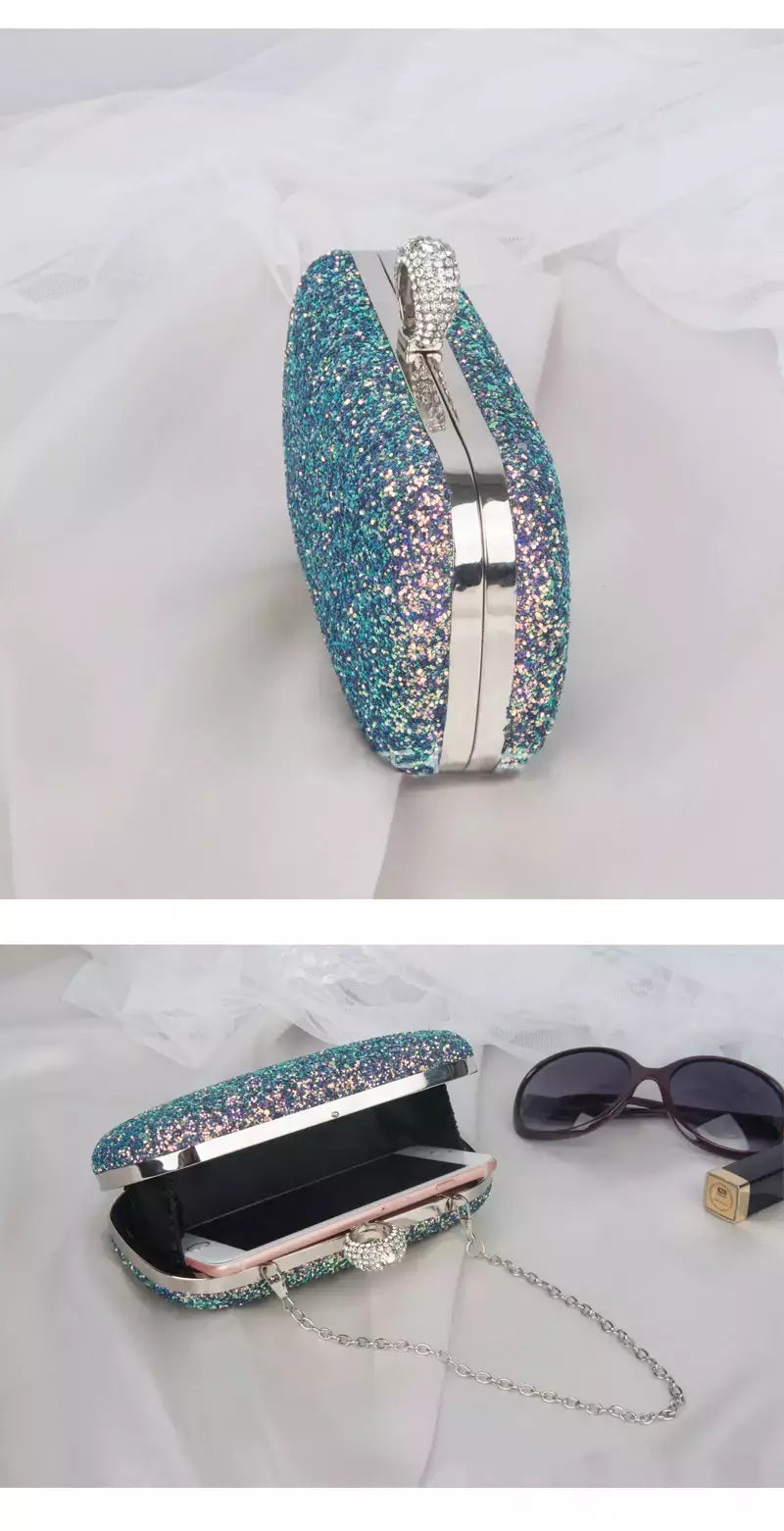Evening Pink Clutch Purse Mulheres Bling Lantejoulas Bolsas 2023 Novo Designer De Moda Saco De Telefone De Luxo Crossbody Pequeno Saco De Designer