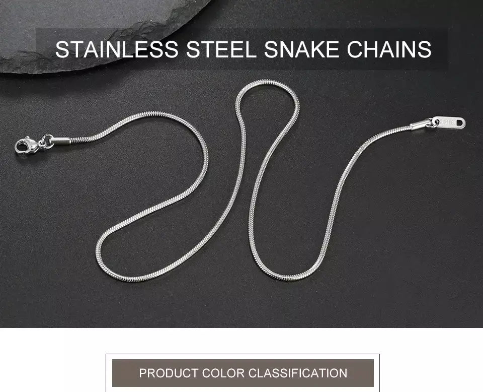My Shape Rodada Cobra Cadeia Colar para Mulheres Homens Aço Inoxidável Link Cadeia 0.9mm 1.2mm 2mm Cadeia Gargantilha Moda Jóias Presentes