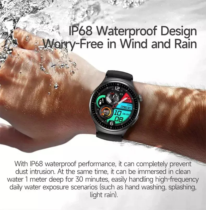 2026 novo relógio inteligente masculino feminino exame micro-físico ecg + ppg oxigênio no sangue ácido úrico pressão arterial safira smartwatch masculino