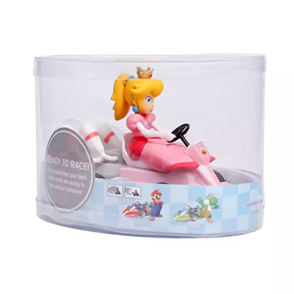 Super mario puxar para trás carro verde yoshi burro kong bowser luigi sapo princesa pêssego figura de ação juguetes anime jogo boneca