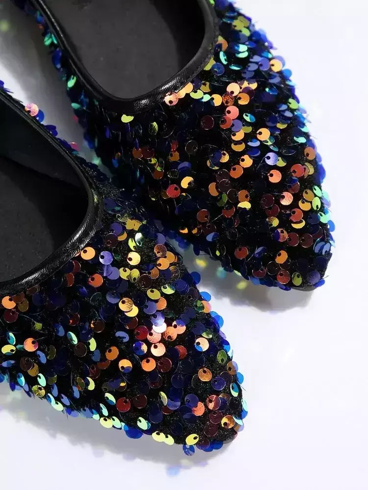 Apontou Toe Bling flats sapatos femininos, sapatos de caminhada casual, sandálias de primavera, marca de moda feminina, novo