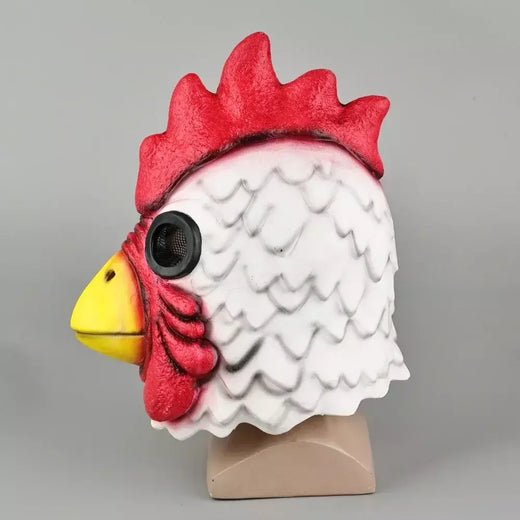 Máscara cosplay látex miami galo animais máscaras cabeça de frango para festa de halloween masquerade engraçado romance personalidade traje adulto
