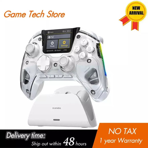 Controlador de jogos sem fio Mamba One V2 para Switch/PC/iOS/Android Hall Effect Stick RGB Light 1800mAh com base de carregamento