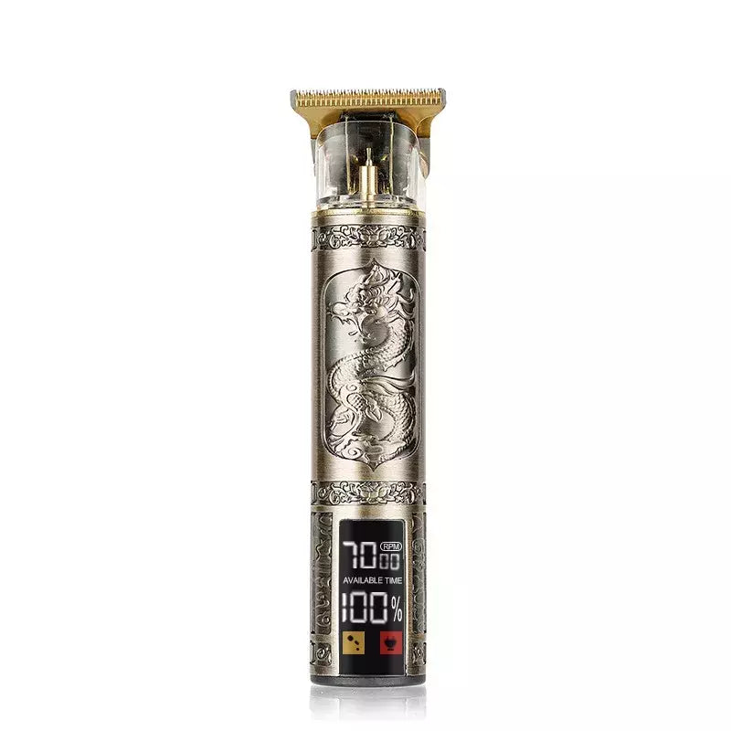 T9 Electric Hair Clipper com três velocidades de ajuste, tela grande, Power Display, Metal Shaver, Cabeleireiro, USB