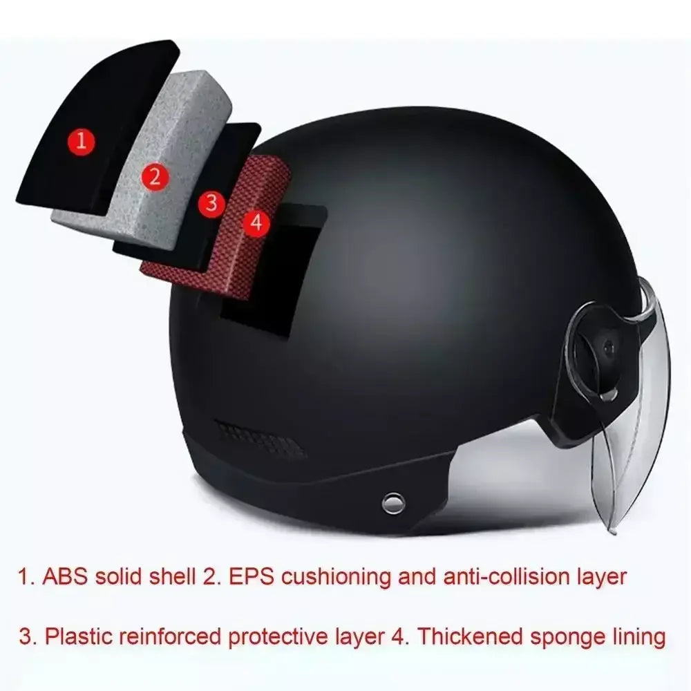 Capacete leve seguro e confortável para adultos - Óculos incluídos adequados para motocicleta E - Bicicleta de montanha