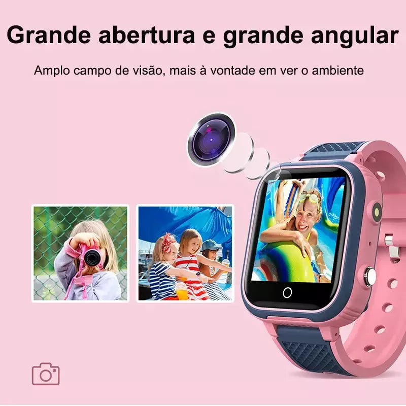 Lt21 4g relógio inteligente crianças gps wifi chamada de vídeo sos ip67 à prova dip67 água criança smartwatch câmera monitor rastreador localização telefone relógio