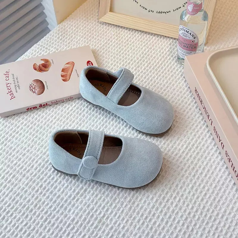 2025 camurça crianças ballet apartamentos sapatos moda mary jane sapatos tendência das crianças inverno novo doce bonito vestido tênis mujer sapatos