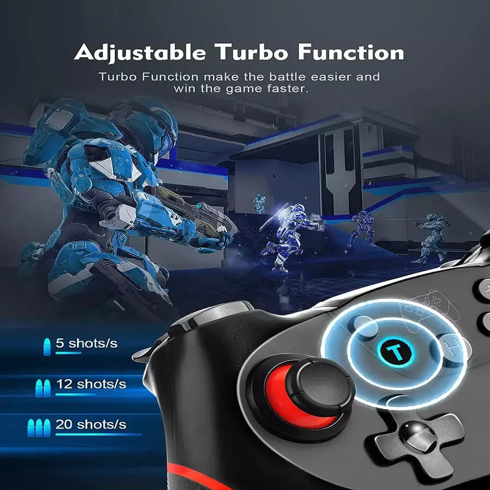 Controlador sem fio compatível com bluetooth para ns/ns lite/ns console oled gamepad android telefone pc joystick controle com 6 eixos