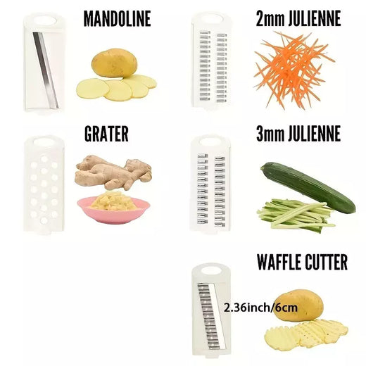 Chopper Vegetal Multi-Funcional, Chopper de Cebola, Fatiador de Mandolina Cozinha, Cortador Veggie Dicer, 5 em 1