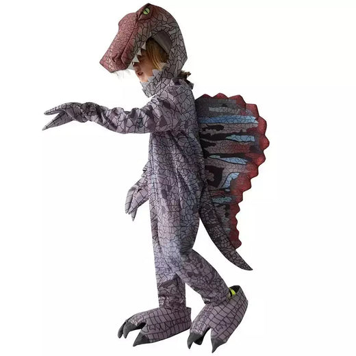 Halloween crianças trajes de dinossauro mundo t-pirannosaurus cosplay macacões palco festa cos ternos para crianças presentes de natal