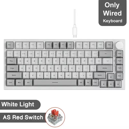 Ajazz ak820/ak820pro teclado mecânico para jogos 75% 82 teclas com fio modo único/bluetooth teclado gamer sem fio para laptop pc