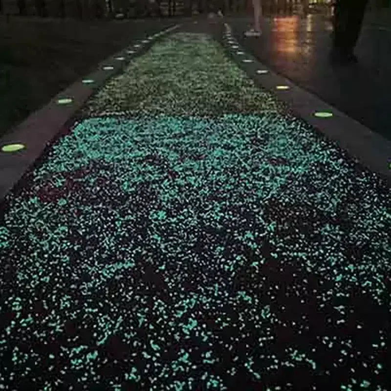 1000 pçs areia luminosa brilho no escuro seixos pedra casa jardim caminho ao ar livre decoração do gramado tanque de peixes decoração do aquário 3-5mm
