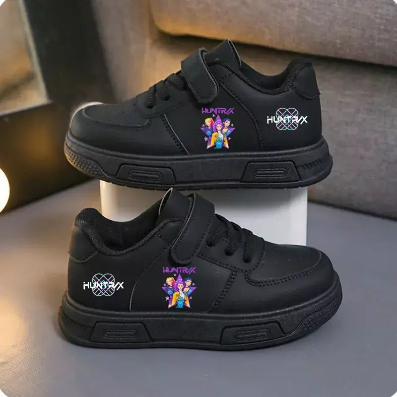 2025 kpop demon hunters crianças sapatos casuais outono dos desenhos animados crianças tênis para meninas bonito da criança estudante tênis de corrida presente