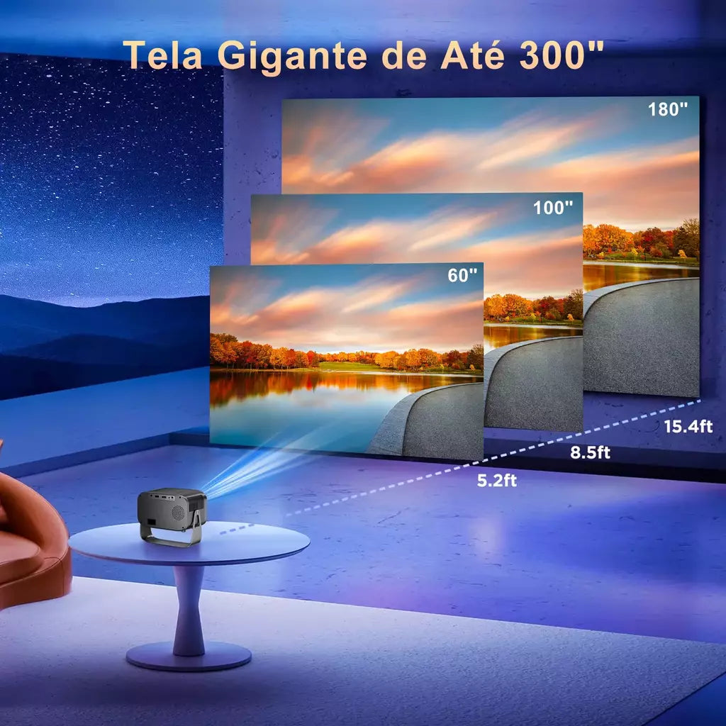 Salange-P28B Suporte 4K Projetor, Android 11, WiFi 6, BT5.0, Smart TV, 720P, Cinema, Filme ao ar livre, Foco Eletrônico, Excelente Som