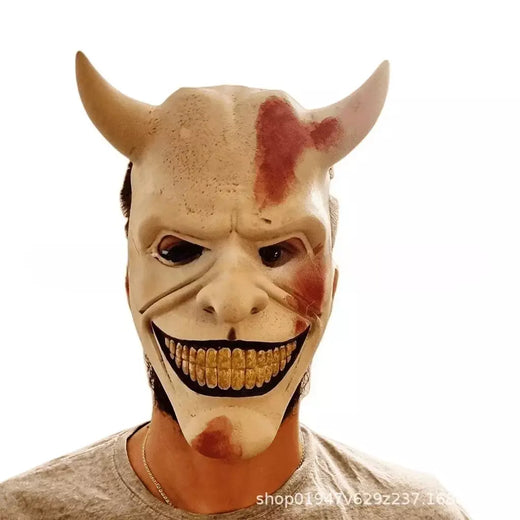 O telefone preto máscara de terror meia máscara facial assustador halloween masquerade festa cosplay traje adereços acessórios