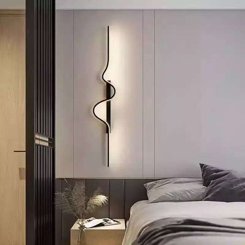 Modern Indoor LED Luzes de parede, salas, corredores, quarto, luzes de cabeceira, luzes longas minimalistas, decoração de casa