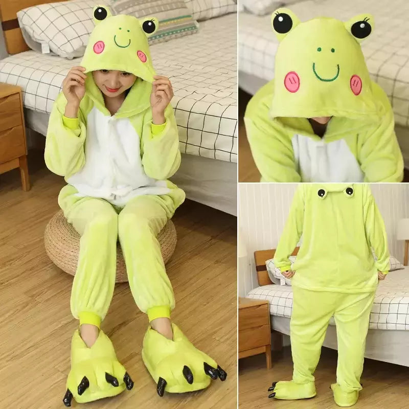 Mulheres e homens Ponto Animal Onesies, Pijama com capuz dos desenhos animados, Trajes de Halloween, Natal Onesie, adultos, Kigurumi
