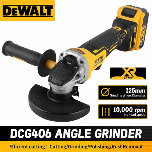 Dewalt dcg406 20v rebarbadora sem fio: roda de 1000rpm125mm, eixo m14, velocidade de 9000/min, potência de 680w. Para construção, diy e industrial