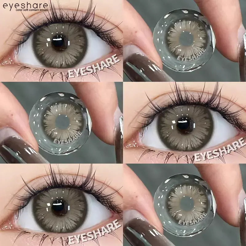 AMARA 1 par de lentes de contato coloridas para olhos, lentes azuis para cosplay de anime, lentes coloridas roxas, rosa y2k, lentes vermelhas coloridas