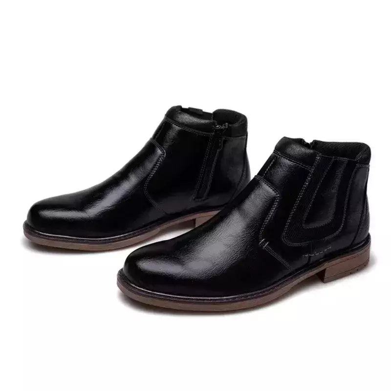Bota de couro masculina, bota curta chelsea, calçado estilo vintage, marca, outono, inverno, 2022, tamanho 39-48