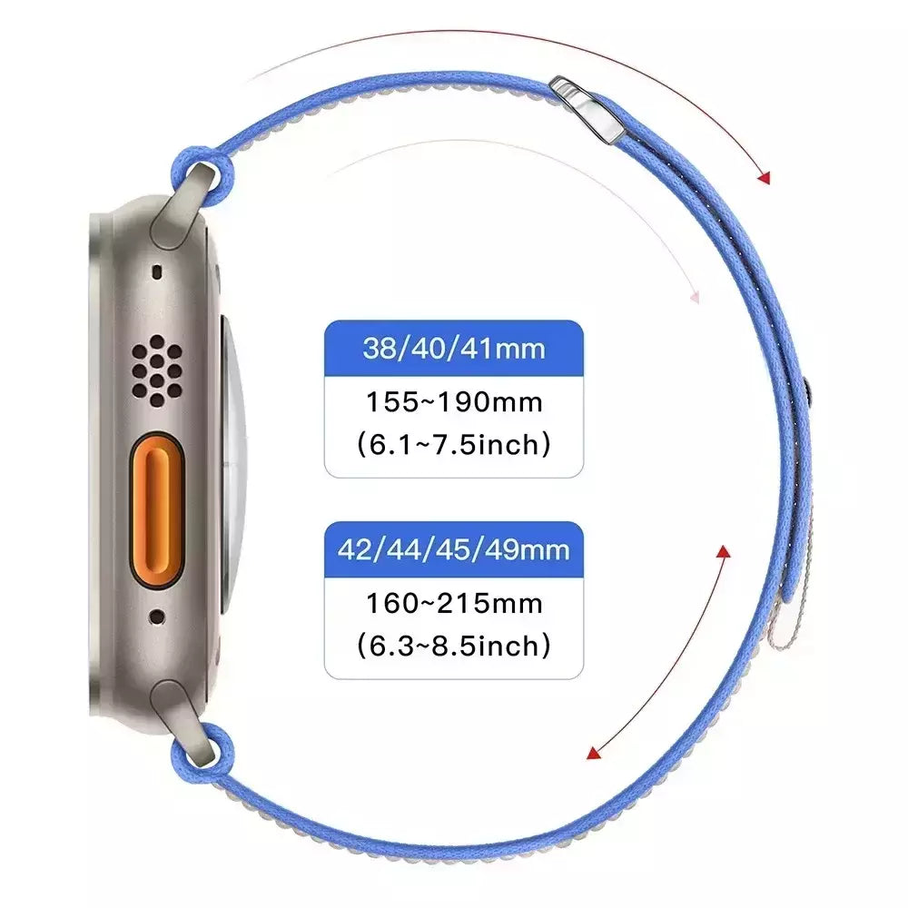 Pulseira Esportiva Trail Loop para Apple Watch, Pulseira de Nylon, Ultra 2, 49mm, Série 9, 8, 7, 45mm, 41mm, iWatch 6, 5, 4, 3, SE, 44 milímetros, 40 milímetros, 42 milímetros