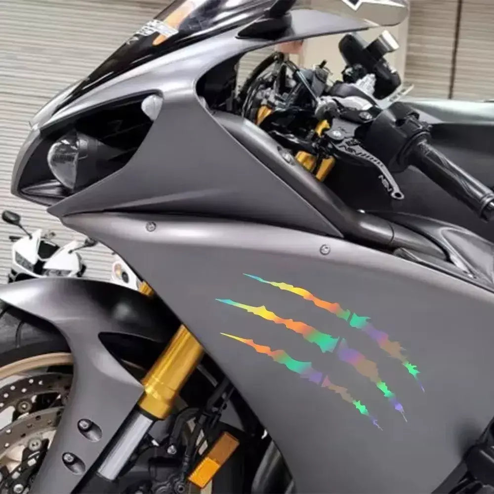 Adesivos para capacete de motocicleta, garra monstro, arranhões, listra, à prova d'água, faça você mesmo, reequipamento, tanque de combustível de moto, adesivo para corpo de carro