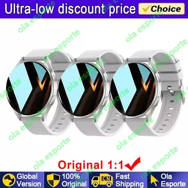 Samsung-Galaxy Smartwatch para homens e mulheres, monitoramento de saúde AMOLED, relógio impermeável, assistente de voz, chamada Bluetooth, relógio inteligente, 2022