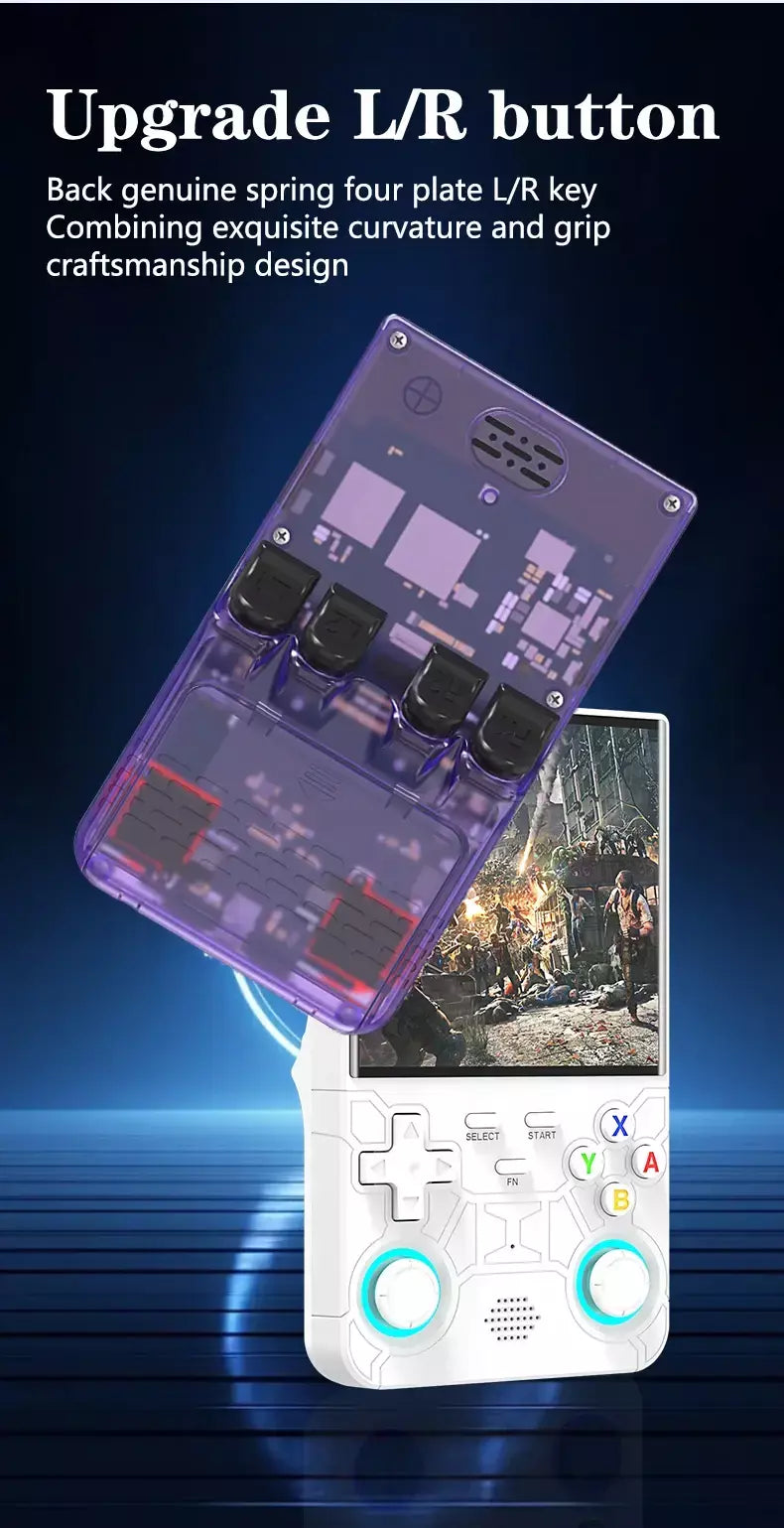 2025 r36 ultra open source r36s console de videogame sistema linux 4.0 Polegada tela ips portátil bolso player vídeo 64g melhores jogos