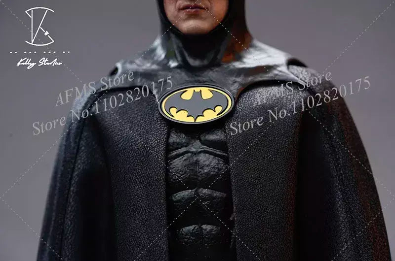 Kelly Studio 1/6 Homens Soldado Manto Versão Clássica Keaton Batman Capa Preta Fit 12 Polegada Hottoys Action Figure Modelo Brinquedos