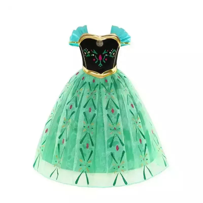 Elsa anna vestidos de princesa meninas malha lantejoulas vestido crianças cosplay neve rainha trajes halloween carnaval festa aniversário vestidos