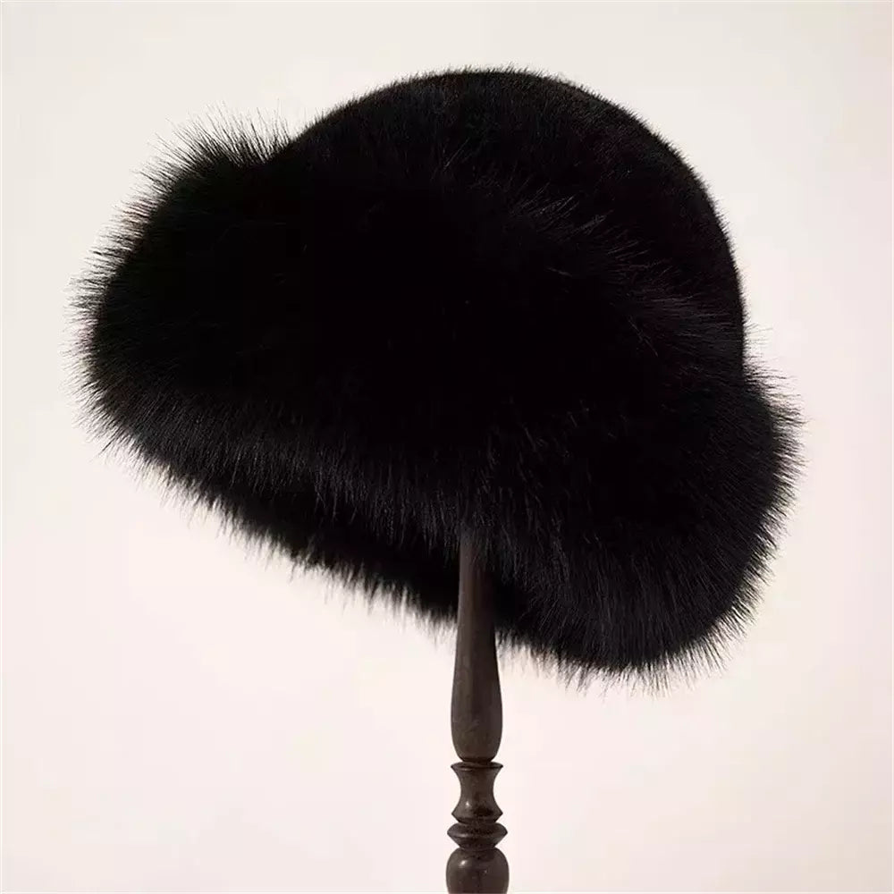 Chapéu de pele de vison feminino, grosso e quente chapéu de pescador, boné mongol, moda feminina coreana, novo, inverno
