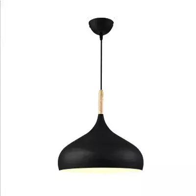 Nordic colorido lustre de madeira pingente luz quarto sala estar lâmpada led única cabeça alumínio crianças quarto luminária