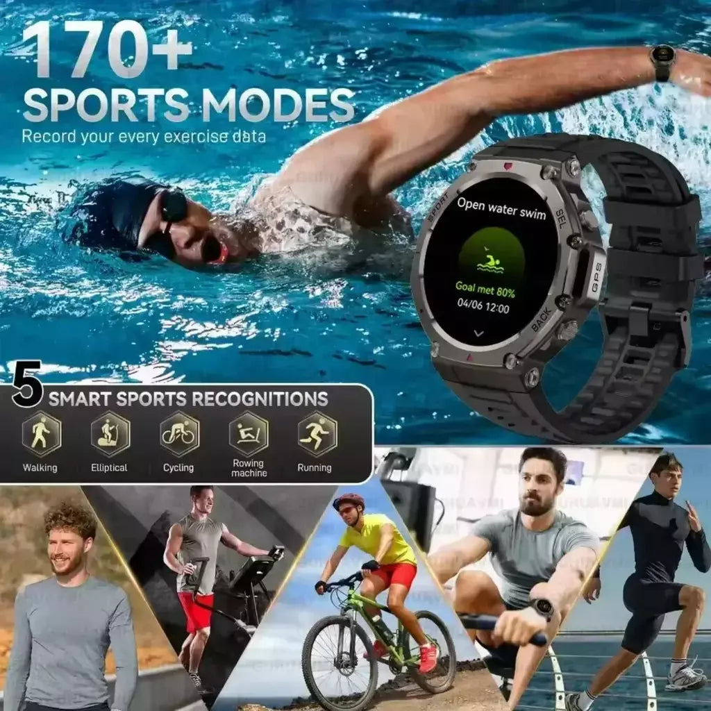 Xiaomi para original t-rex 3 2025 militar gps smartwatc bússola embutida altímetro 10atm à prova dwaterproof água esportes smartwatch das mulheres dos homens