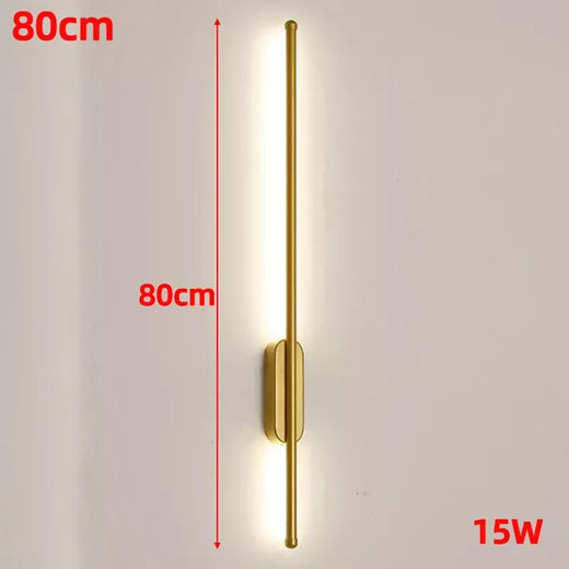 Nórdico moderno Faixa LED Luz de Parede, Sala, Sofá Fundo, Cobre completa, Quarto, Cabeceira, 80cm, 60cm, AC85-265V