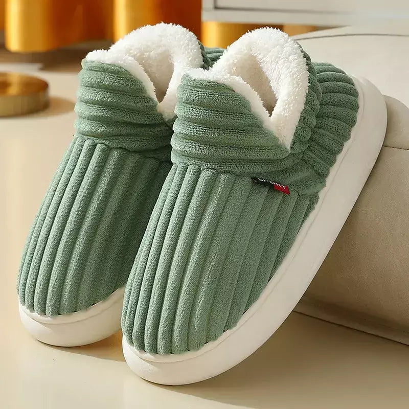 Pallene novos chinelos de pele para mulheres homens inverno peludo moda quente tornozelos de pelúcia aconchegante slides para casa interior sola macia sapatos de algodão