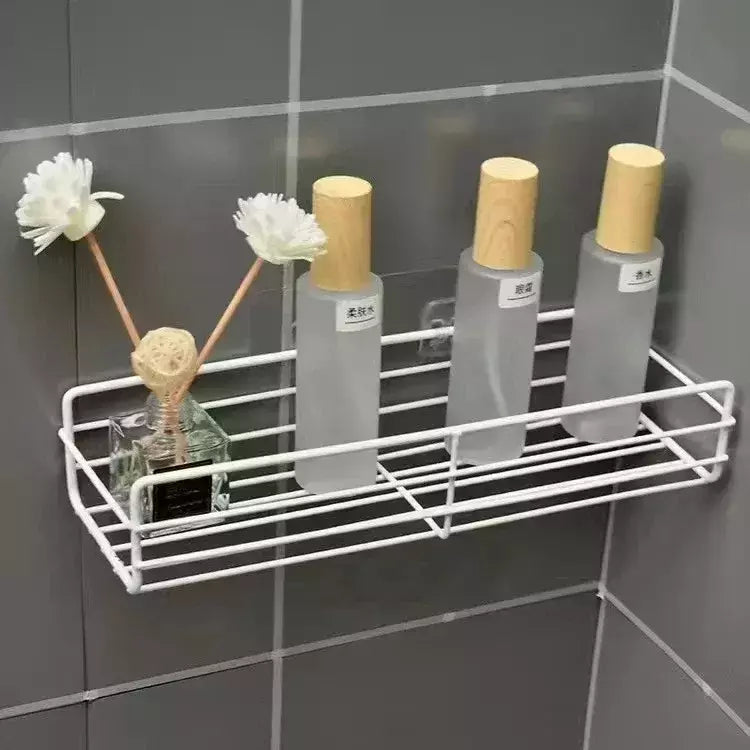 Prateleira De Banheiro De Parede, Prateleiras De Armazenamento De Canto, Suporte Do Shampoo, Rack Cosmético, Cesta De Dreno De Chuveiro De Ferro, Organizador Do Banheiro