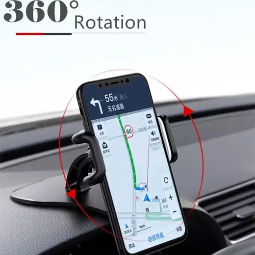 Suporte giratório 360 para celular automotivo, suporte universal para painel de carro, suporte para aderência automática, suporte fixo para celular