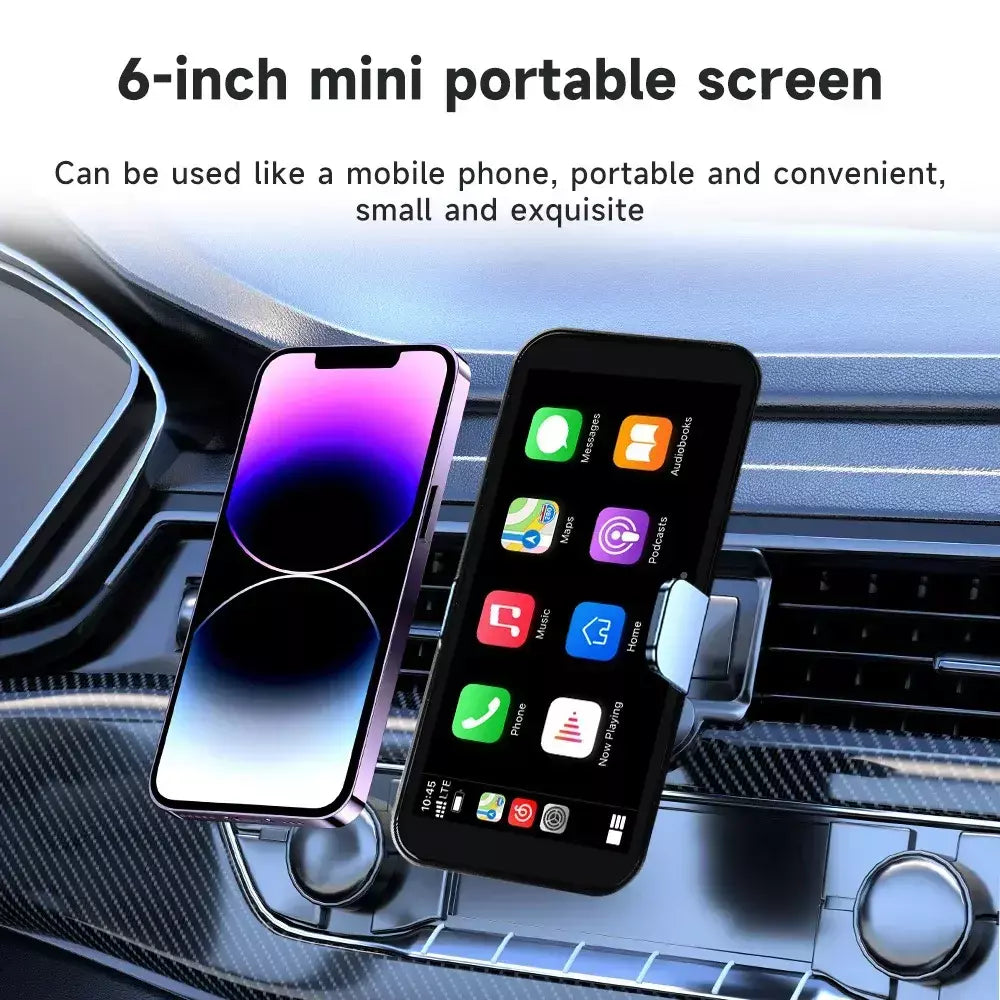 Rádio automotivo universal de 6 polegadas, sem fio, carplay, android, multimídia, navegação gps, reprodutor de vídeo, tela sensível ao toque portátil, bluetooth, aux