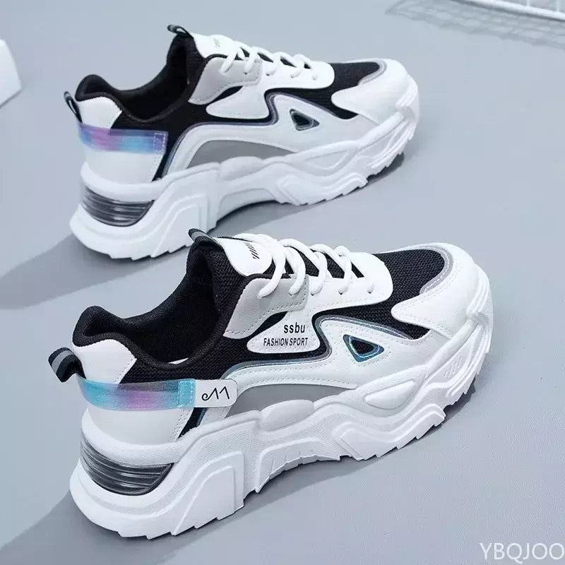 Sapatilhas de plataforma para mulheres, sapatilhas casuais para senhoras, sapatos baixos, verde, 2023