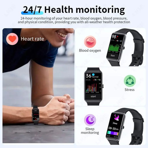 Xiaomi 2025 1.47 ''HD Relógio Inteligente Feminino Esportes Pulseira de Fitness Termômetro Monitor de Saúde À Prova D 'Água Mulheres Smartwatch
