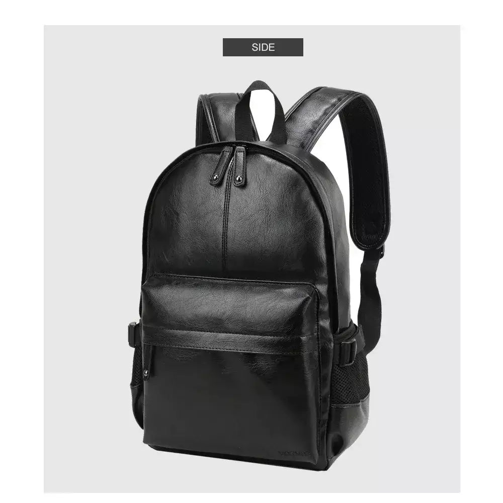 Mochila Escolar de Couro Impermeável para Homens, Bolsa de Viagem, Laptop, Livro Casual de Alta Qualidade, Marca Moda