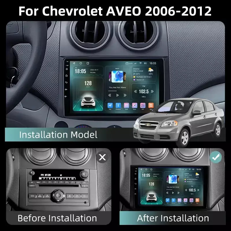 2din android 12 rádio do carro para chevrolet aveo t250 2006-2012 reprodutor multimídia carplay auto autoradio navigatore unidade principal estéreo