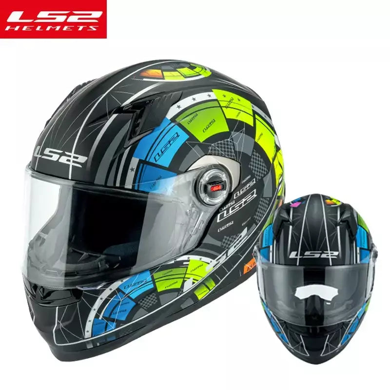Ls2 rosto cheio capacete da motocicleta das mulheres dos homens capacete de motocross de alta resistência abs escudo 3c aprovado acessórios da motocicleta ff358
