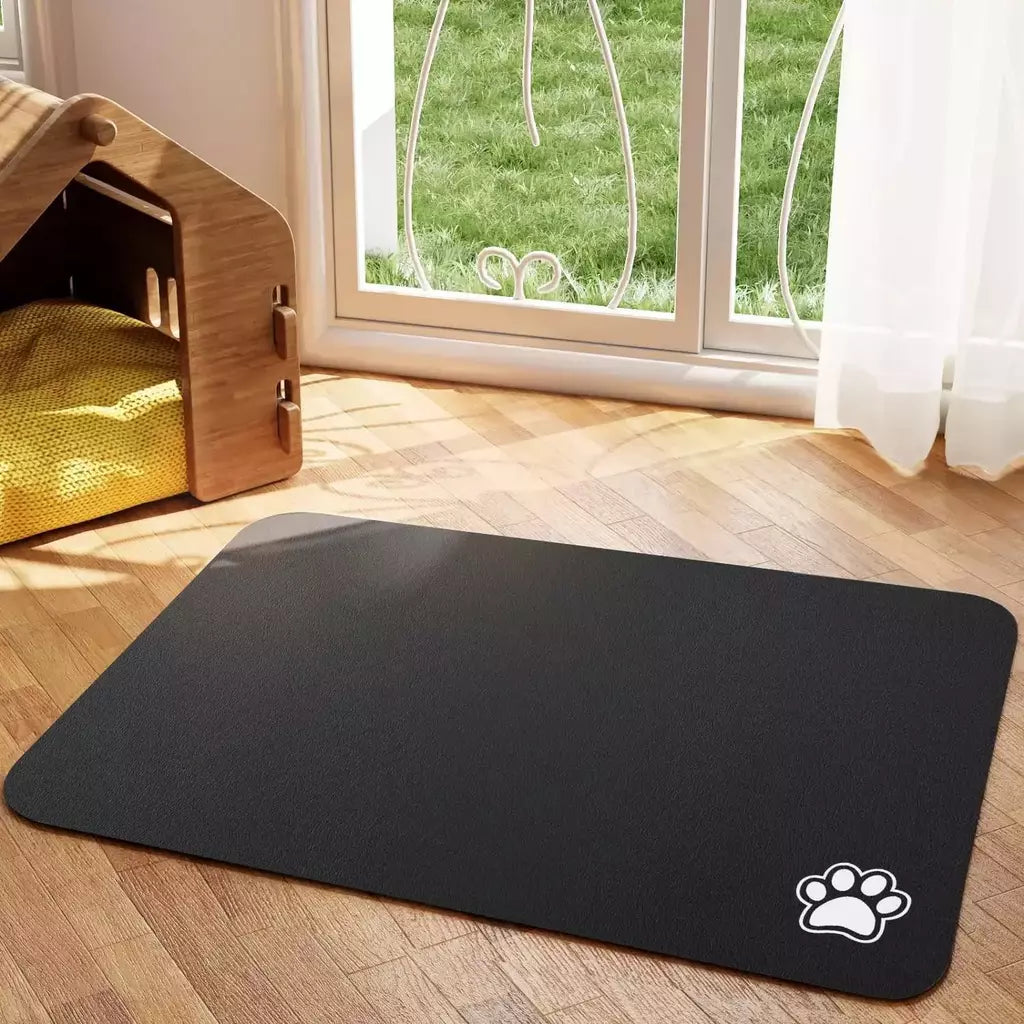 Tapete absorvente para alimentação de animais de estimação, tapete absorvente para cães e gatos, para comida e água, fácil de limpar, secagem rápida, para bebedores bagunçados