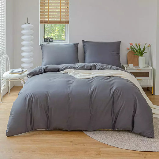 Alta Qualidade Algodão Duvet Cover Set, 100% Tecido Real, Duplo, Rainha, Rei, Colcha, Roupa de cama, 500Tc, 2 Pcs, 3Pcs