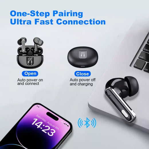 Fones de ouvido sem fio intra-auriculares fones de ouvido bluetooth sem fio ipx7 à prova d'água para telefone tablet esportes e exercícios
